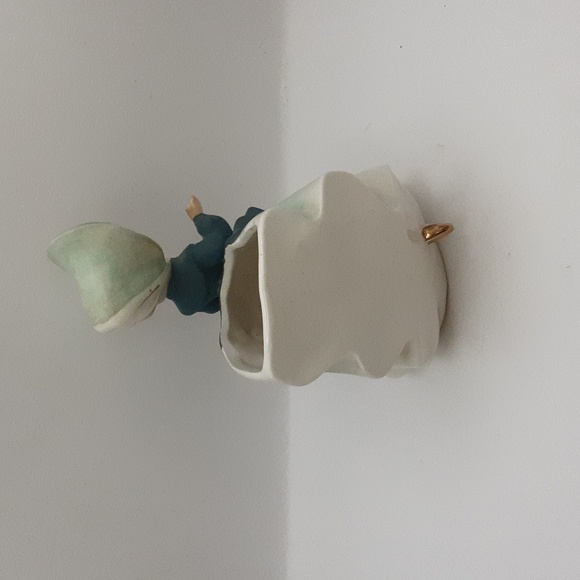 Vintage Inarco Japan E-2447 Porcelain Lady Planter 5.5" X 5" - Picture 4 of 9